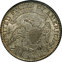 1820/19 (O-102) Capped Bust half-dollar, NGC MS-60