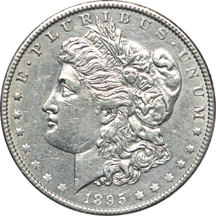 1895-O Morgan dollar AU-55