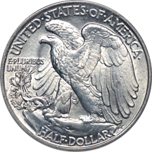 1940 and six additional PCGS MS-65 Walking Liberty half-dollars MS-65