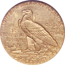 1929 Indian quarter-eagle, NGC MS-63