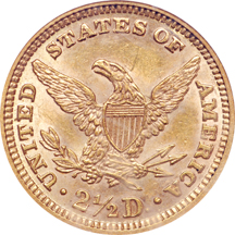 1891 Coronet quarter-eagle, PCGS MS-62