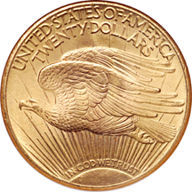 1928 Saint-Gaudens double-eagle, NGC MS-65