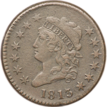 1813 (S-293) Classic Head large-cent, net VF 25