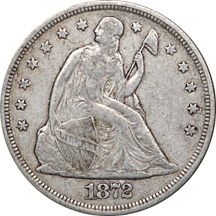 1871 and 1872 Seated Liberty dollars