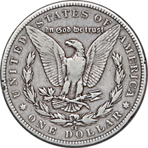 1889-CC Morgan dollar F-12