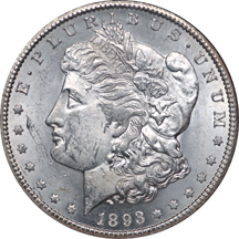 1893-CC Morgan dollar, NGC MS-62