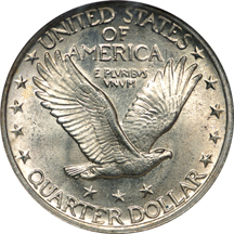 1923 Standing Liberty quarter, NGC MS-66