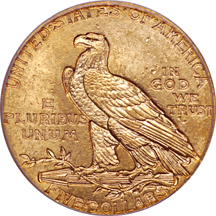 1915 Indian half-eagle, PCGS MS-63