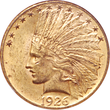 1926 Indian eagle, NGC MS-63