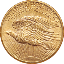 1908 "no motto" Saint-Gaudens double-eagle, NGC MS-63