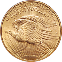 1908 "no motto" Saint-Gaudens double-eagle, NGC MS-64