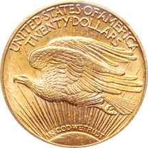 1922 Saint-Gaudens double-eagle, PCGS MS-65