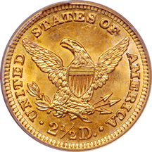 1904 Coronet quarter-eagle, PCGS MS-63