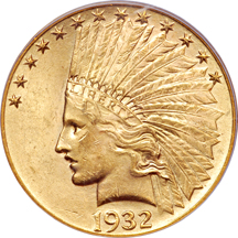 1932 Indian eagle, PCGS MS-63