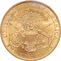 1904 Coronet double eagle, PCGS MS-63