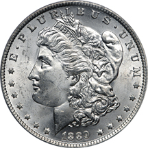 1889-O Morgan dollar, PCGS MS-64