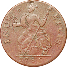 1785 (Miller 6.2-F.1) Connecticut copper, bust right VF