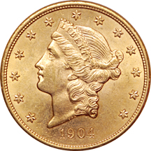 1904 Coronet double-eagle, MS-64