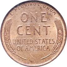 1955 "doubled die" Lincoln cent, NGC MS-63 RB