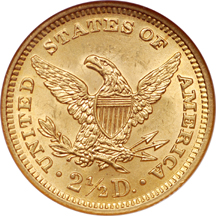 1905 Coronet quarter-eagle, NGC MS-63