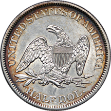 1861 Seated Liberty half-dollar