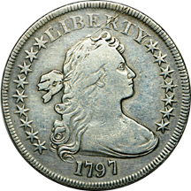 1797 (B-1) Draped Bust dollar, VF-20