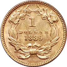 1889 gold dollar, MS-62