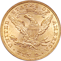 1898 Coronet eagle, PCGS MS-63