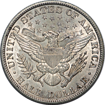 1906, 1910 and 1915-D Barber half-dollars