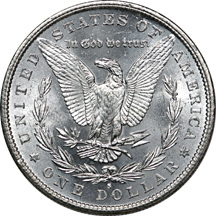 Tube of 1881-S Morgan dollars