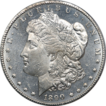 1890-CC Morgan dollar, PCGS MS-64 PL