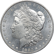 1880-CC Morgan dollar, PCGS MS-64