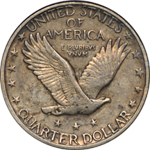 1918/7-S Standing Liberty quarter, ANACS XF-40