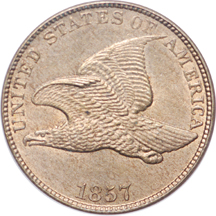 1857 Flying Eagle cent, PCGS MS-64