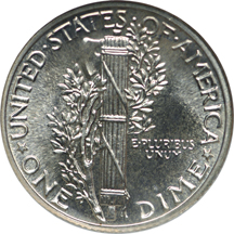 1942 Mercury dime, NGC PF-67