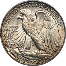 1937-D Walking Liberty half-dollar, PCGS MS-65