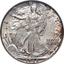 1942-S Walking Liberty half-dollar, PCGS MS-65