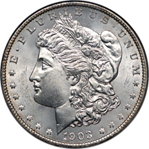 1903-O Morgan dollar, NGC MS-66