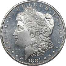 1881-CC Morgan dollar, PCGS MS-65 PL