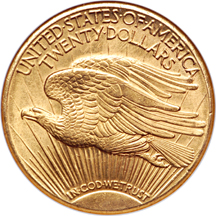 1925-S Saint-Gaudens double eagle, NGC MS-62