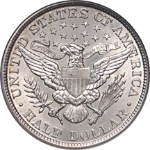 1902 Barber half-dollar, NGC MS-66