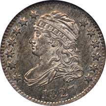 1827 Capped Bust dime, NGC MS-65