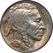 1920-S Buffalo nickel, NGC MS-64