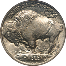 1913 Type 1 Buffalo nickel, NGC MS-66