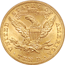 1899-S Coronet eagle, ANACS MS-61