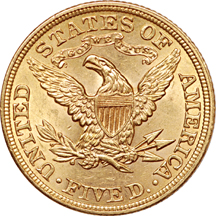 1900 Coronet half-eagle, MS-64