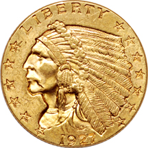 1927 Indian quarter-eagle, MS-63