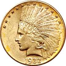 1932 Indian eagle, MS-62