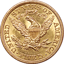 1907 Coronet half-eagle, MS-63