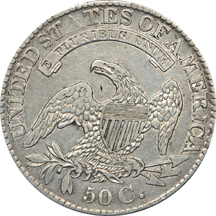 1809 and six additional Capped Bust half-dollars